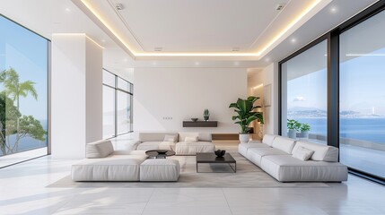 Modern Minimal clean clear contemporary living room home interior design daylight background