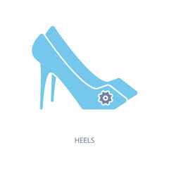 heels concept line icon. Simple element illustration. heels concept outline symbol design.