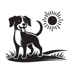 Dog vector silhouette
