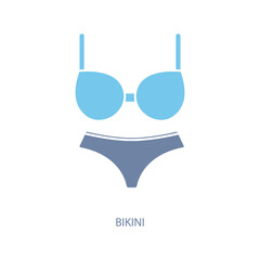 bikini concept line icon. Simple element illustration. bikini concept outline symbol design.