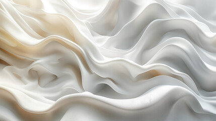 Fototapeta premium White waves. Organic and fluid motion
