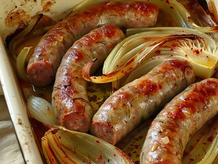 Salsiccia and Fennel Bake: Roasted fennel bulbs and salsiccia