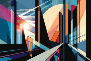 Fototapeta premium Abstract meaning of place of power, illustration, AI generated