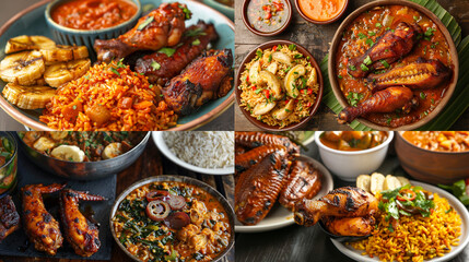 Fototapeta premium grilled chicken with vegetables and spices