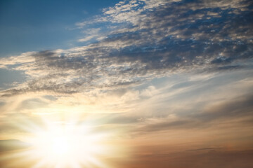 A beautiful sky clouds in nature in an atmosphere of clean air