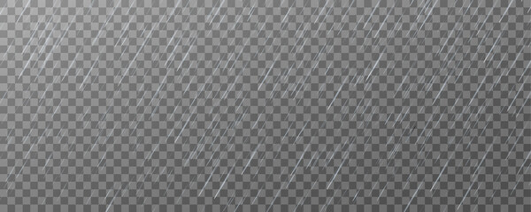 Raindrops on transparent background. Storm with rain and white cloud isolated on transparent background. Downpour, hail rainy weather. png