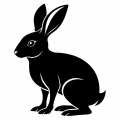 black rabbit silhouette