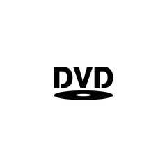 DVD logo icon isolated on white background 