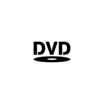 DVD logo icon isolated on white background 