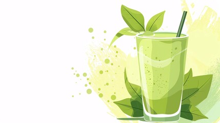 Abstract illustration of a green smoothie