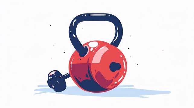 Minimal art of a kettlebell workout