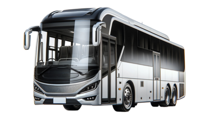 Bus isolated  on the transparent background.