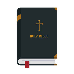 Holy Bible - Flat Vector Illustration - Modern Minimalistic Art Style