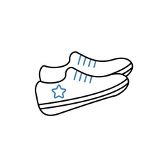 sneakers concept line icon. Simple element illustration. sneakers concept outline symbol design.