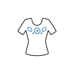 women shirt concept line icon. Simple element illustration. women shirt concept outline symbol design.