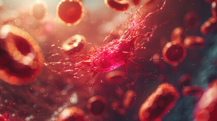 Colesterol dentro de las arterias, concepto de salud y buena alimentaci&oacute;n