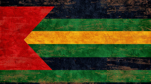 pattern of pan african flag without any distress.