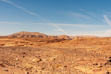 Desert with mountains. Sinai, Egypt.