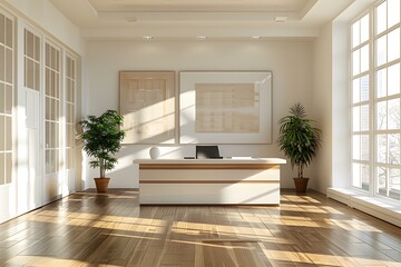 Fototapeta premium Bright and Airy Home Office