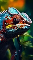 Fototapeta premium close up of a chameleon, generative ai