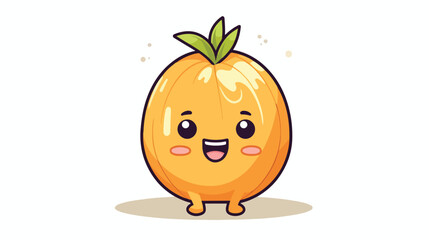 Cute onion character with hypnotized eyes  cute style