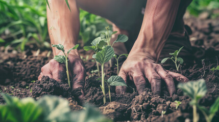 working outside at home garden in the sun	