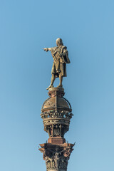 Fototapeta premium View of Christopher Columbus monument in Barcelona, Spain.