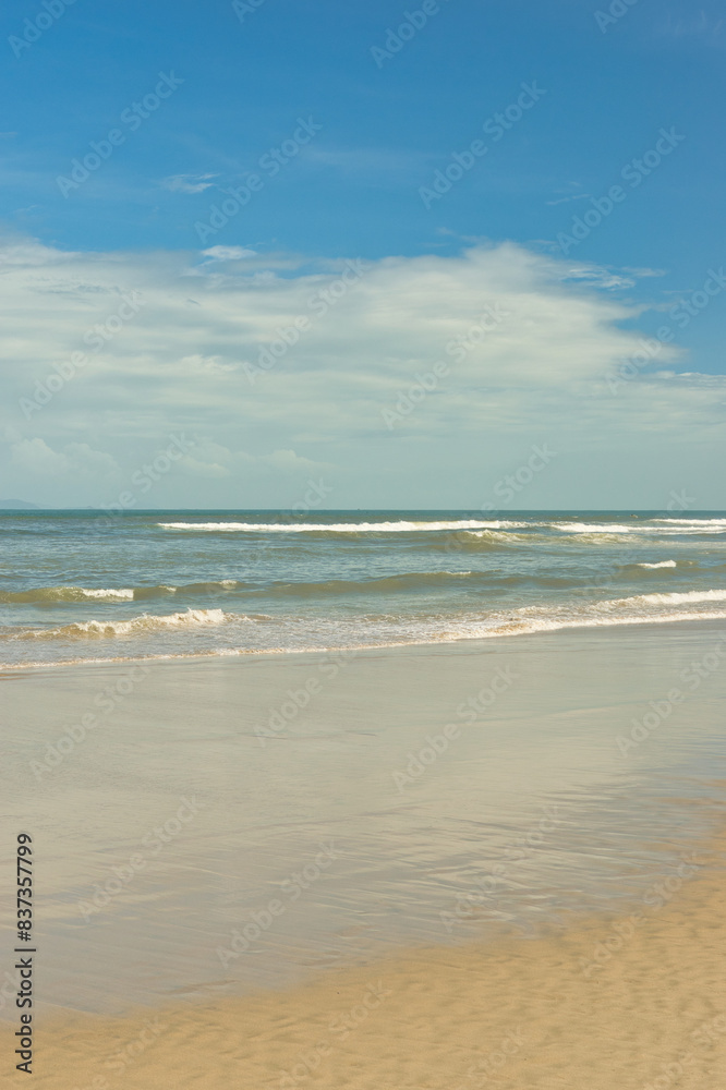 Wall mural my khe beach is a beautiful beach in danang city, vietnam. my khe beach is in top 6 beautiful beach 