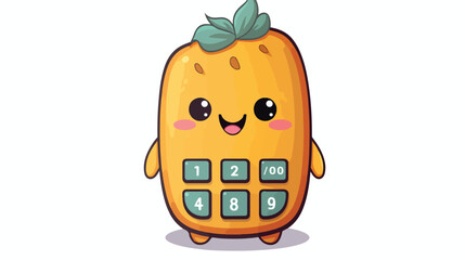 Happy baby calculator cartoon character  cute style