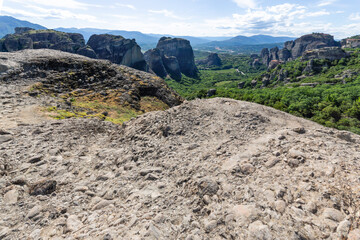 Panoramic view of Meteora Monasteries, Thessaly, Greece