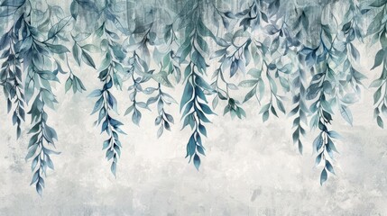 willow branches hanging wallpaper