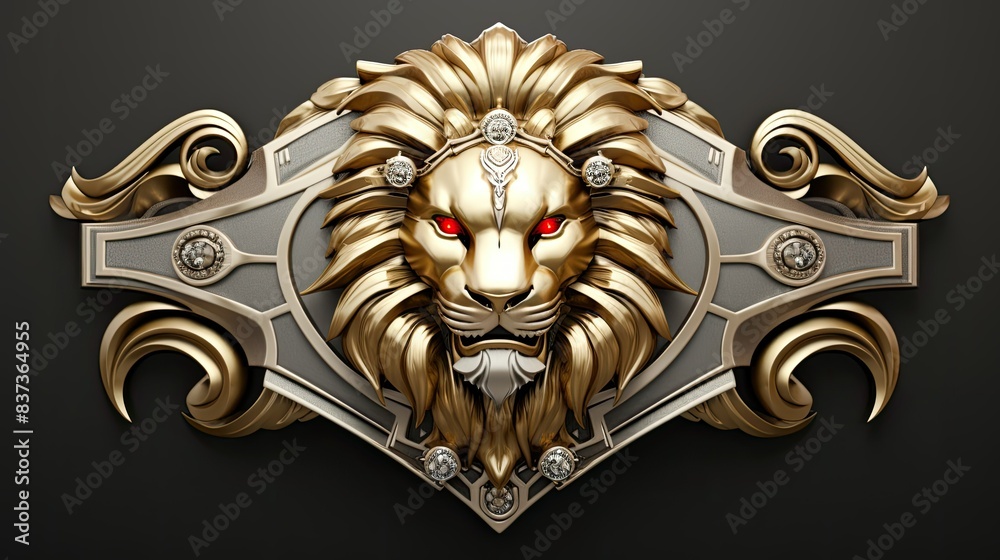 Canvas Prints lion head knocker