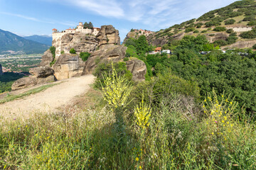 Panoramic view of Meteora Monasteries, Thessaly, Greece