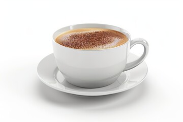 A coffee cup/mug with hot black coffee, isolated design element, generative AI