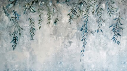willow branches hanging wallpaper