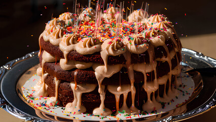 chocolate cake with cherry