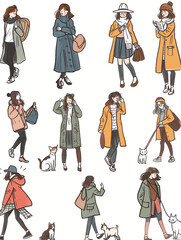 Girl life style comics illustration 