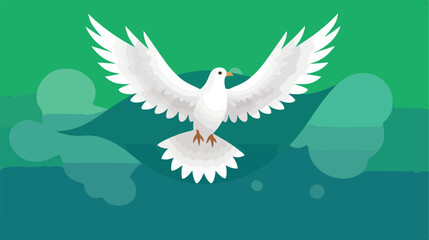 Happy independence day Nigeria. flying dove with Ni