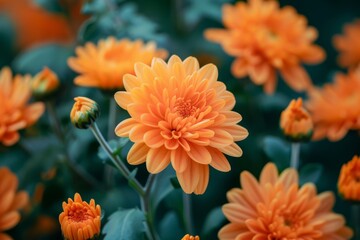Close-up bunch orange flowers