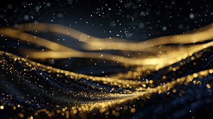 Wavy abstract background with glitter motion blur
