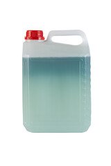 Liquid in a nylon canister. Antifreeze in a bottle. Brake fluid in a bottle.