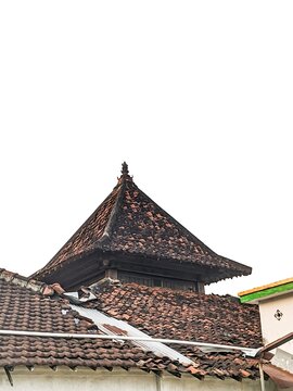 joglo house roofing, decorative rooftile pattern of traditional joglo house, javanese traditional house