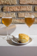 Frito de huevo, traditional egg croquette tapa