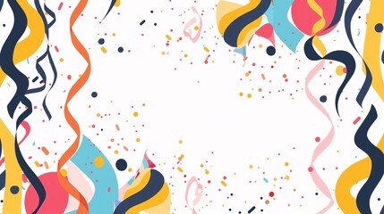 Fototapeta premium Streamers with patterns
