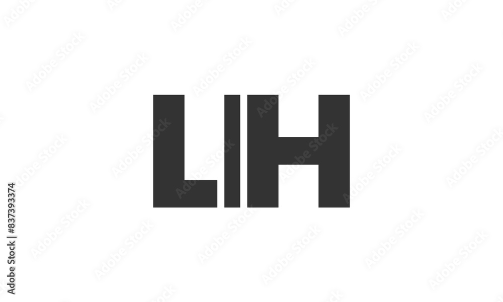 Fototapete lih logo design template with strong and modern bold text. initial based vector logotype featuring s