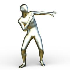 ポーズをとる男性　3DCGレンダリング