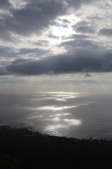 sunset over the clouds