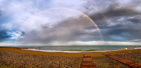 rainbow over the sea