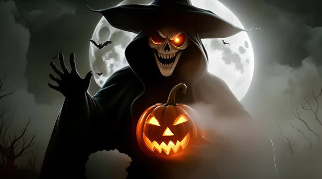 close up of ghost and pumpkin, concept for halloween day celebration, generate ai