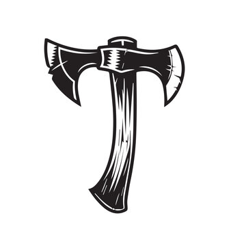 recommend clip art: Axe in cartoon, doodle style . Image for t-shirt, web, mobile apps and ui. Isolated 2d vector illustration in logo, icon, sketch style, Eps 10, black and white. AI Generative